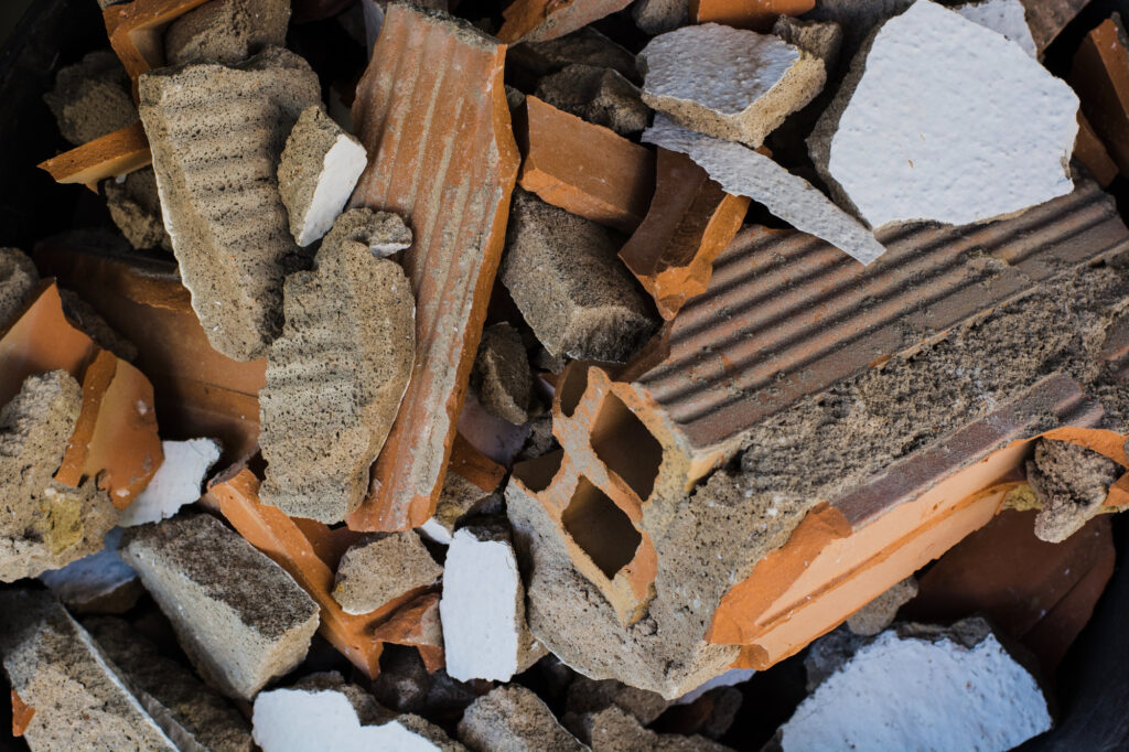 construction waste bricks